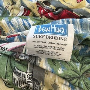 Dean Miller Surf Bedding Hawaiian Comforter Tropical Surfer Coastal Full/ Queen